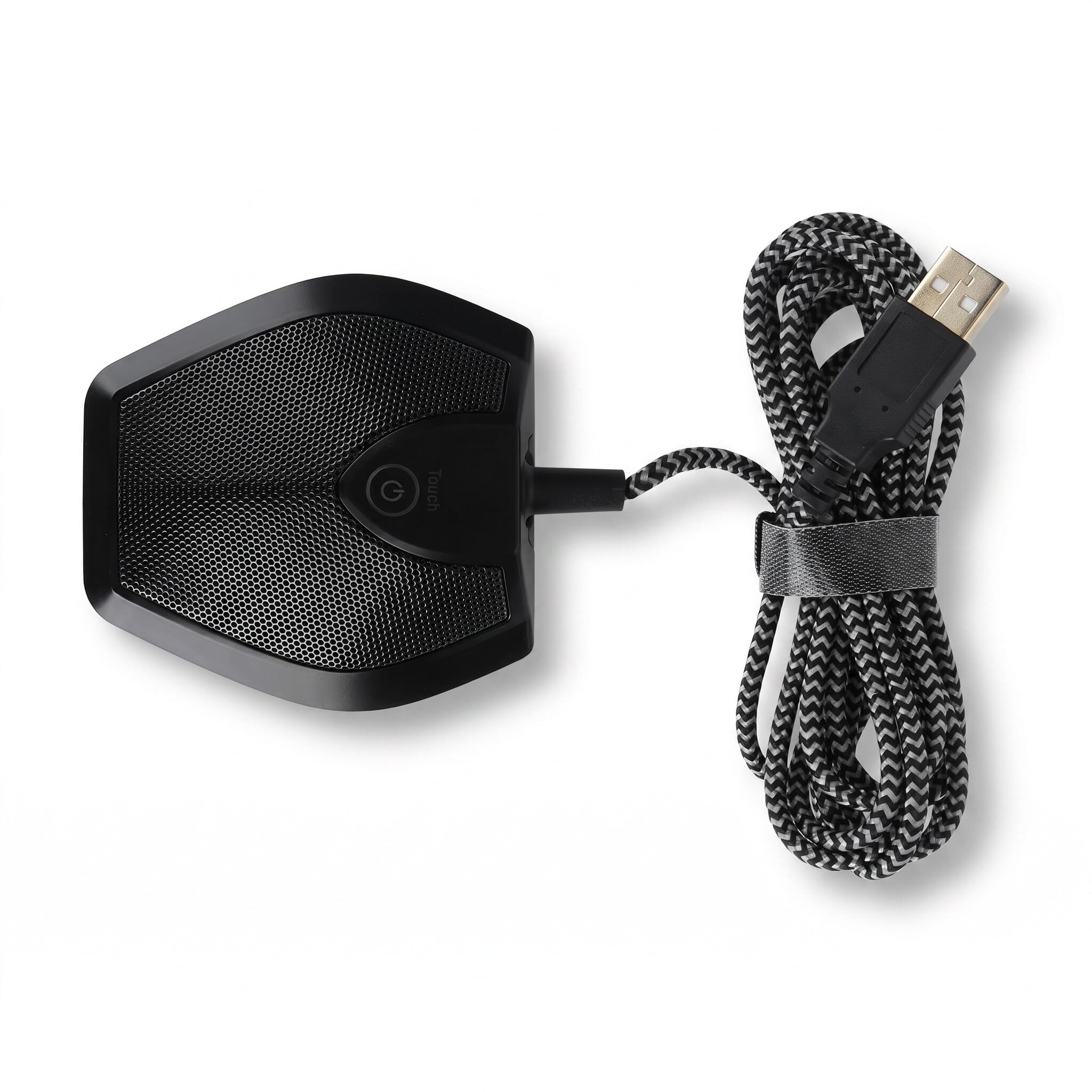Zunate Microfono USB per Conferenza, Microfono per PC a Condensatore Omnidirezionale con Pulsante di Disattivazione 'audio per Video Insegnamento, Registrazione, Conferenza, Webcast (Nero)