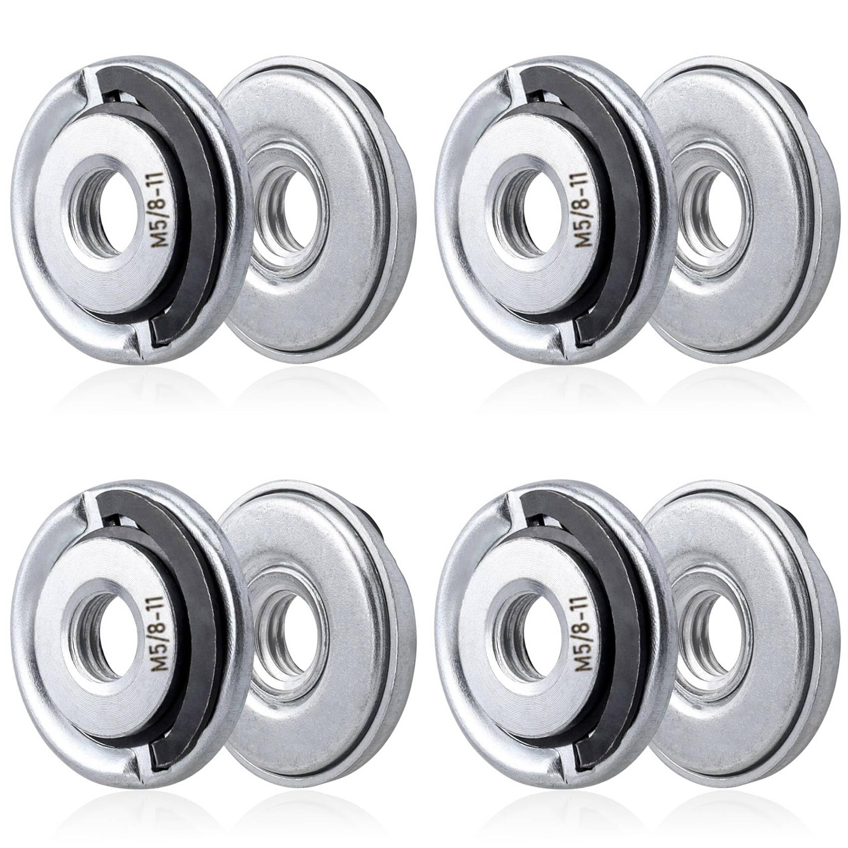 Jnchdghwa As Shown 8Pcs Quick Change Angle Grinder Flange Nuts 5/8-11 Grinder Nut Replacement Lock Nuts Grinder Locking Nuts
