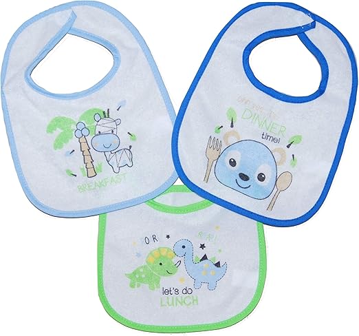 Nursery Time Nursing & Feeding,Bibs,Feeding Bibs Nursery Time Baby Boy Bibs 3 Pack Feeding Blue (Blue)