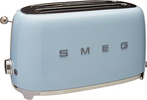 Miniatura 27 de Smeg - Tostadora retro estética de estilo años 50 de 2 rebanadas con 6 ajustes preestablecidos, ranuras extra anchas, gris, TSF01GRUS