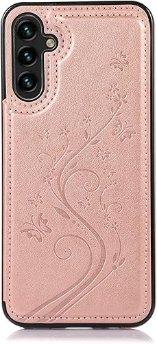 Miniatura 7 de Asuwish Funda de teléfono para Samsung Galaxy A14 5G con protector de pantalla de vidrio templado, tarjetero con soporte para tarjetero, soporte