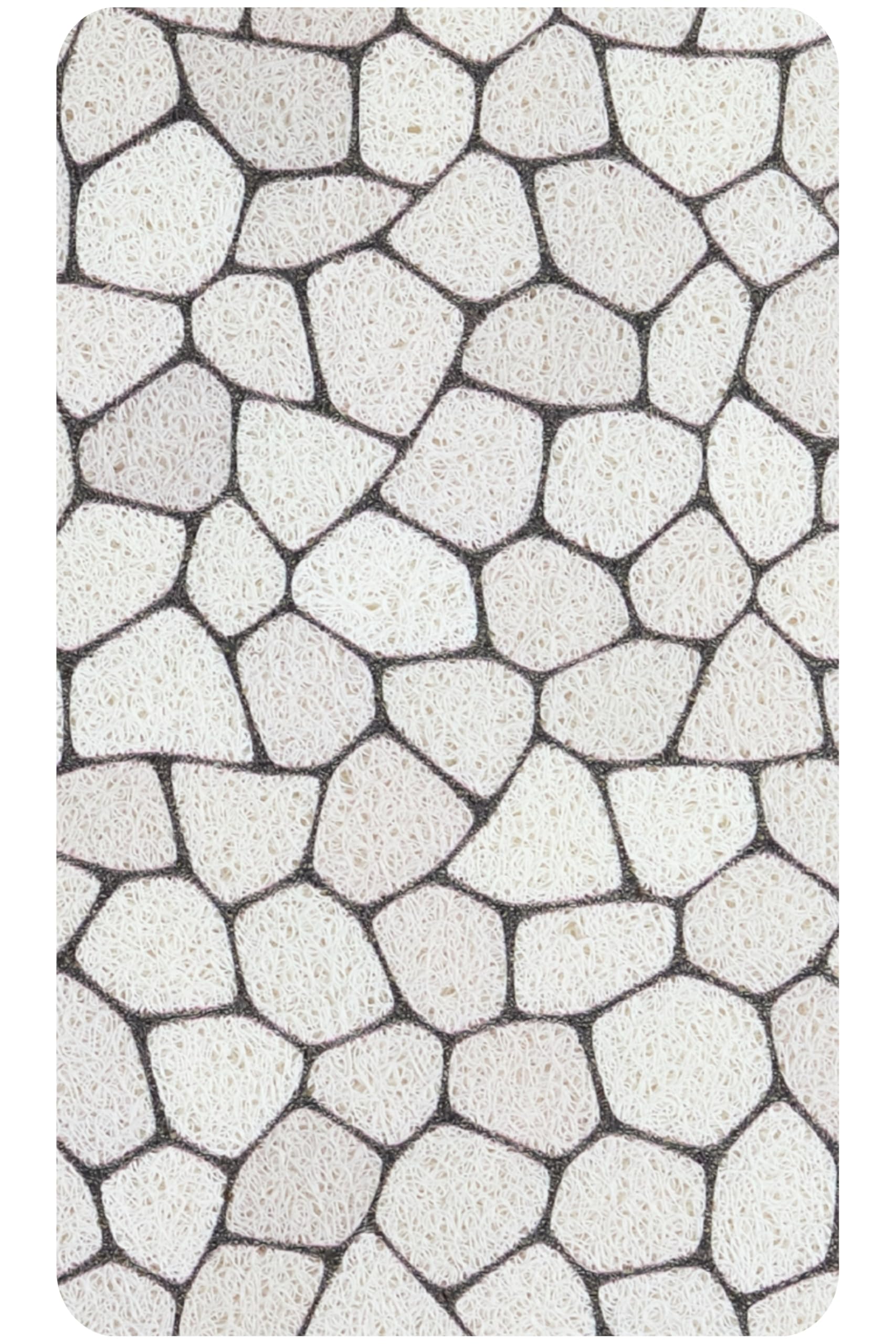 Anti Slip Shower Mat - Non Slip Shower Mats for Inside Shower - Large 47x24 Loofah Shower Floor Mat Non Slip - Bath Mat for Shower - Secure Mat Without Suction Cups (47x24 Pebble)