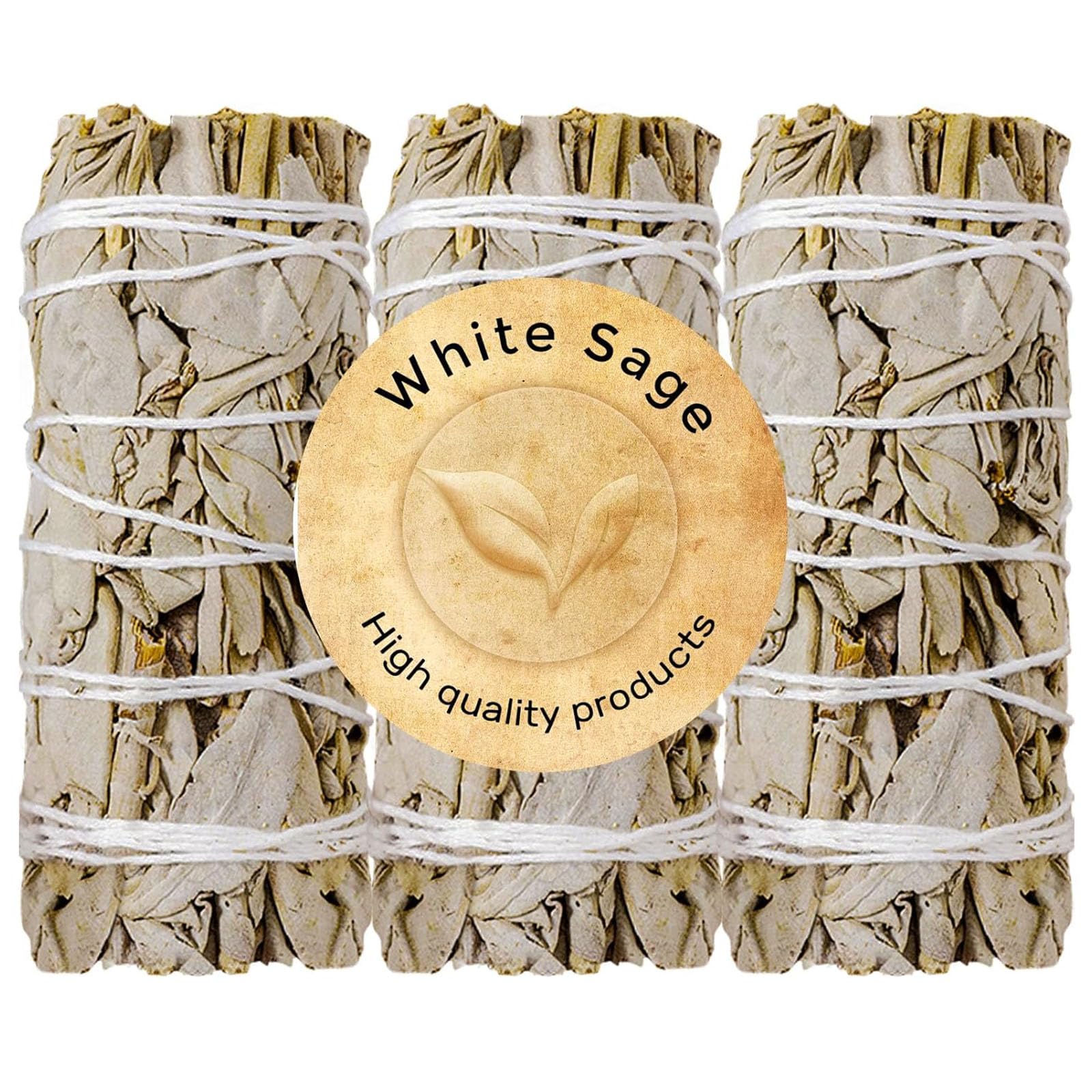 RÃNY W Handcrafted 4 Inch White Sage Sticks - Fresh, Natural Sage Smudge Sticks - Wand Sage for Cleansing House Negative Energy & Other Smudging Rituals