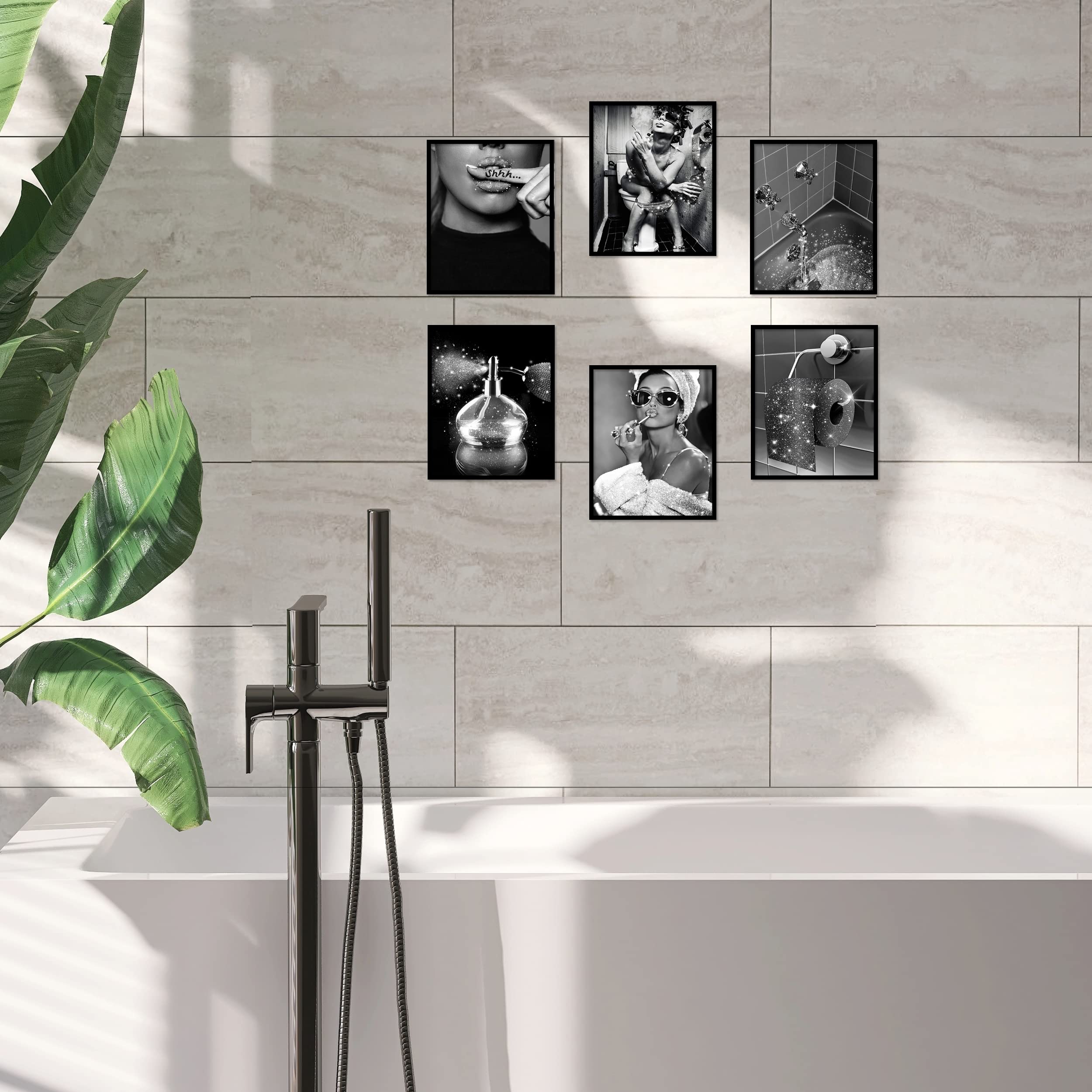 Set Di 3 Stampe Artistiche Da Parete Per Bagno Con Fiori Di Dalia In