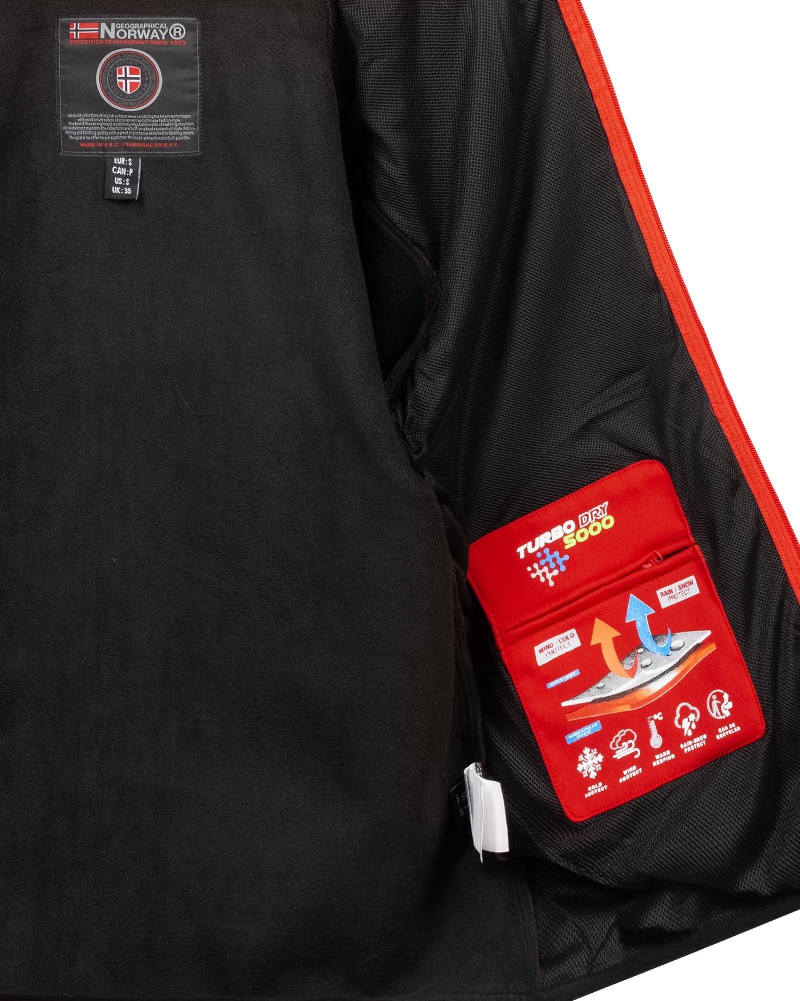 Geographical Norway Męska kurtka przejściowa, kurtka softshell, wiatrówka, deszcz, wiosna, produkcja FVS