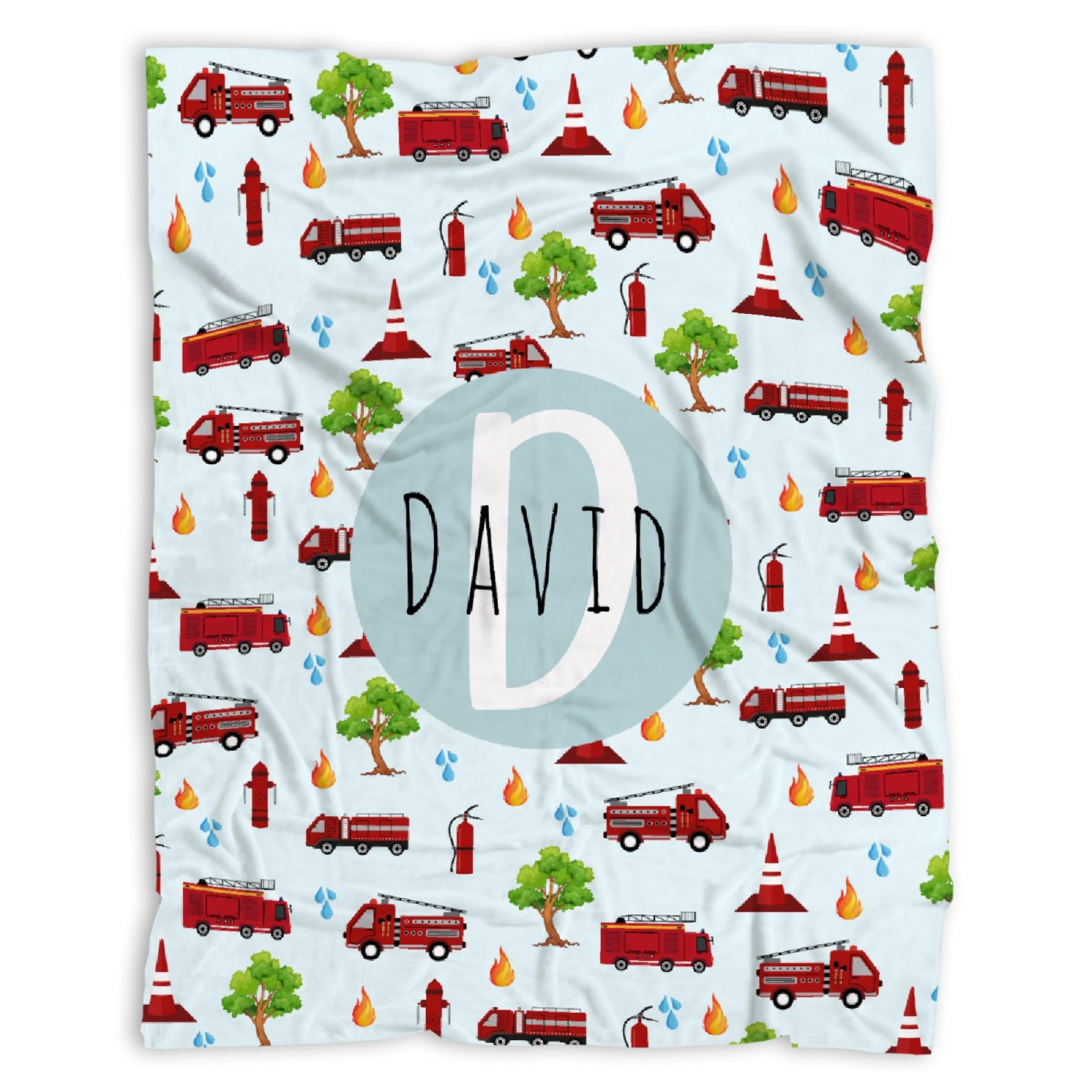 Fire Truck Pattern Baby Blanket Gifts for Boys Girls Super Soft Blanket Swaddle Newborn Cozy Receiving Blanket Stroller Throw 40x30 in for Puppy