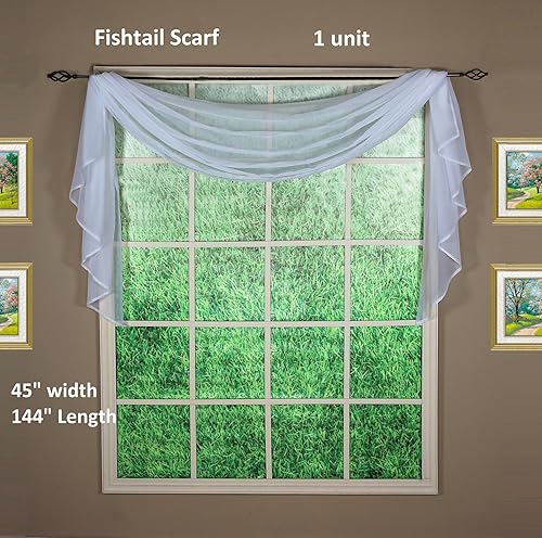 Vista 435 de Today's Curtain - Cortina Emelia de gasa original, panel de 84 pulgadas, negro, 60 pulgadas de ancho x 84 pulgadas de largo