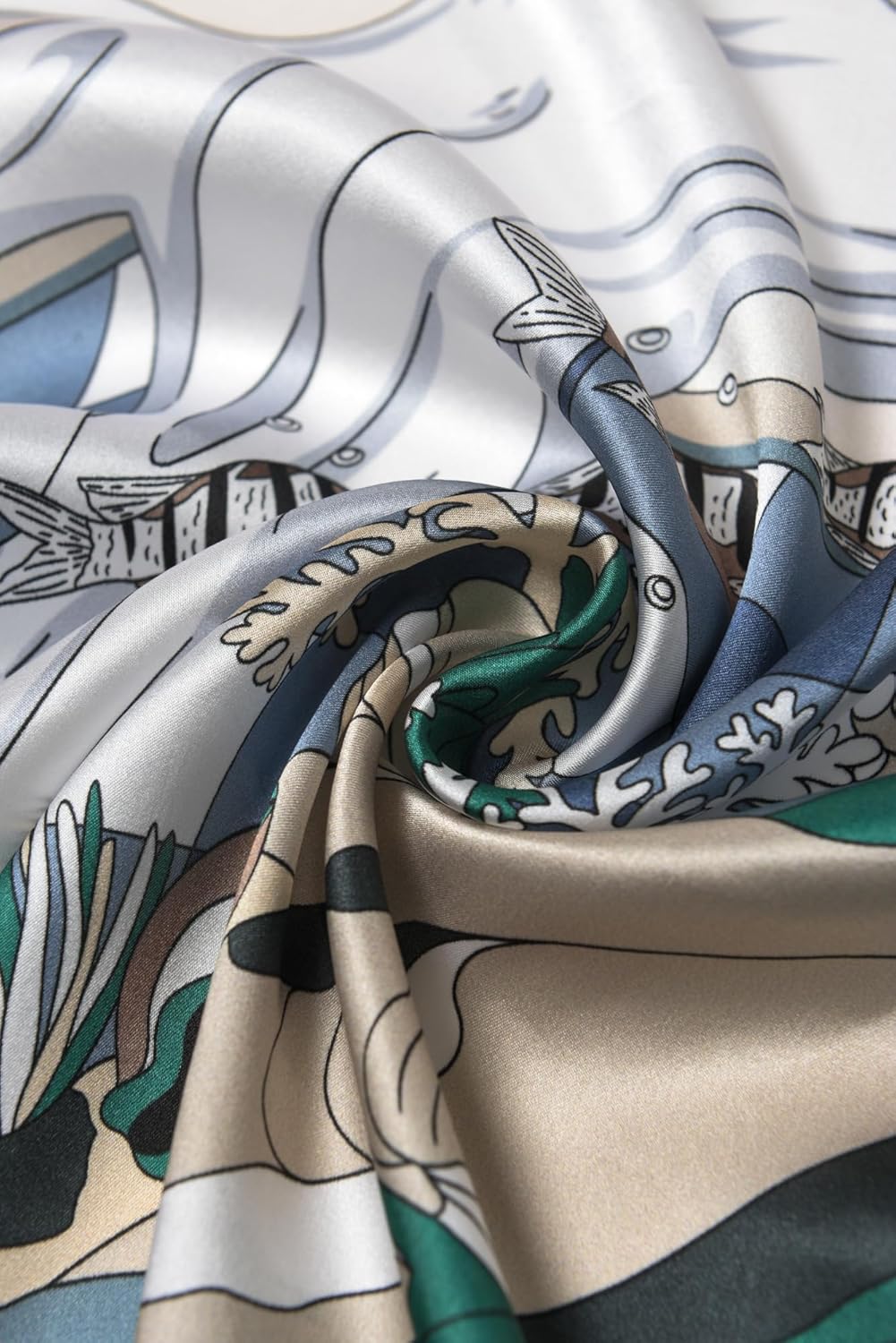 100% Pure Mulberry Silk Scarf 35" Large Square Lightweight Headscarf –Women’s Hair Wraps The shawl-With Gift Packed - Image 5