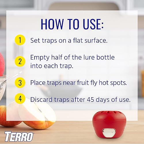 Miniatura 8 de TERRO T2512 matamoscas y trampa para interiores listos para usar con ventana incorporada - 12 trampas + suministro de señuelos para 540 días