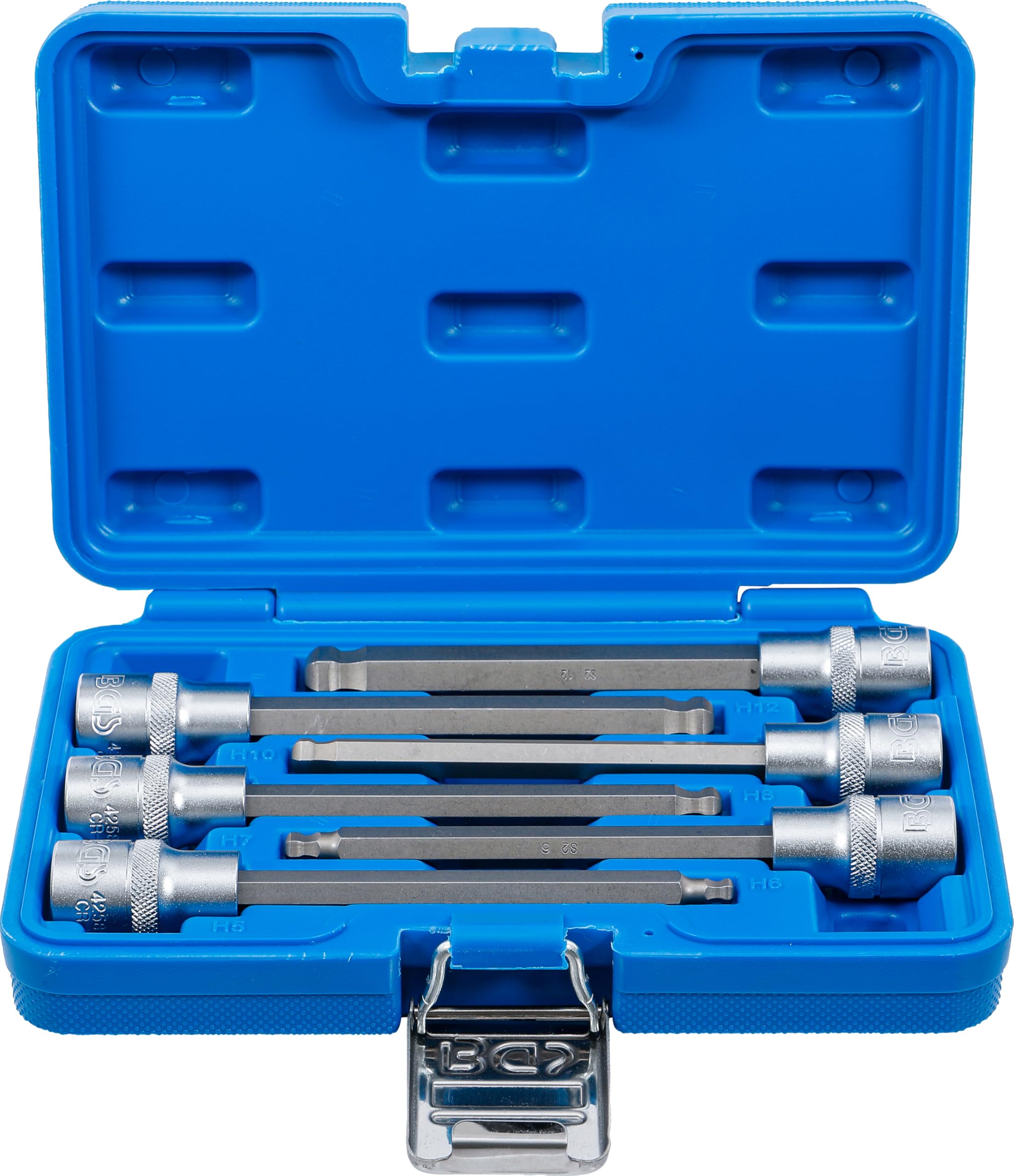 Bgs Technic Bit-Einsatz-Satz Antrieb Innenvierkant 12,5 mm (1/2') – Innensechskant mit Kugelkopf, 6-tlg.