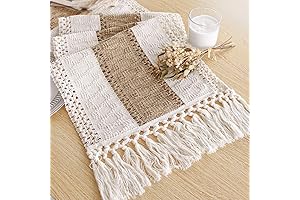 FEXIA Boho Table Runner with Tassels 108 Inch Long Table Runner for...