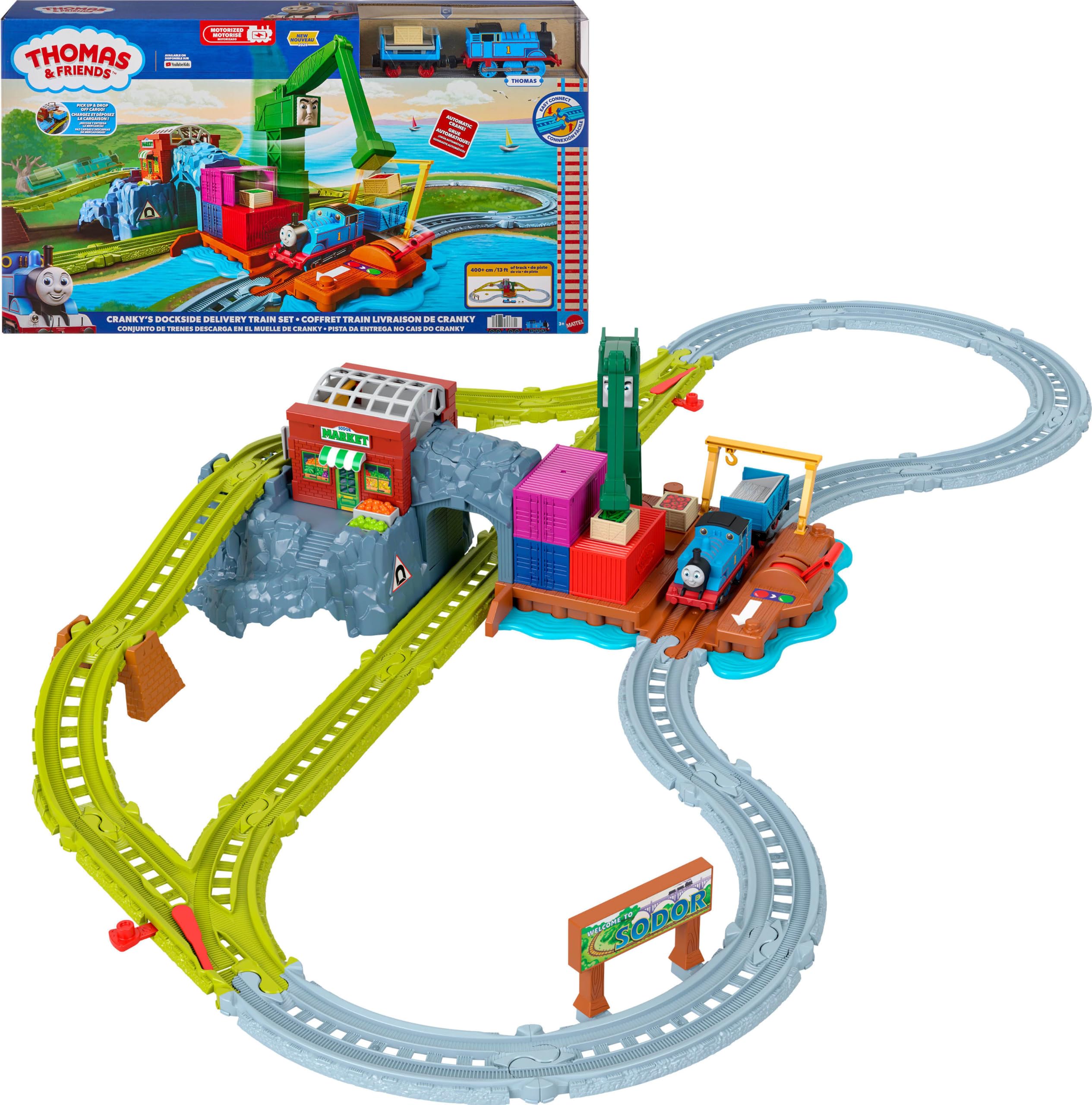 Amazon.com: Thomas & Friends Cranky's Dockside Delivery Train Set