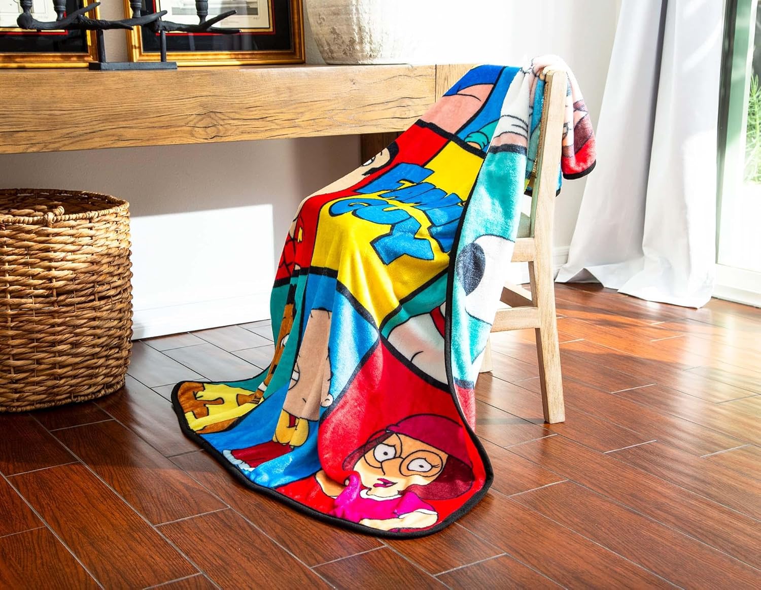 Family Guy Character Grid Raschel Throw Blanket | Soft Polyester Cover for Sofa, Bed | 45 x 60 Inches - Image 7
