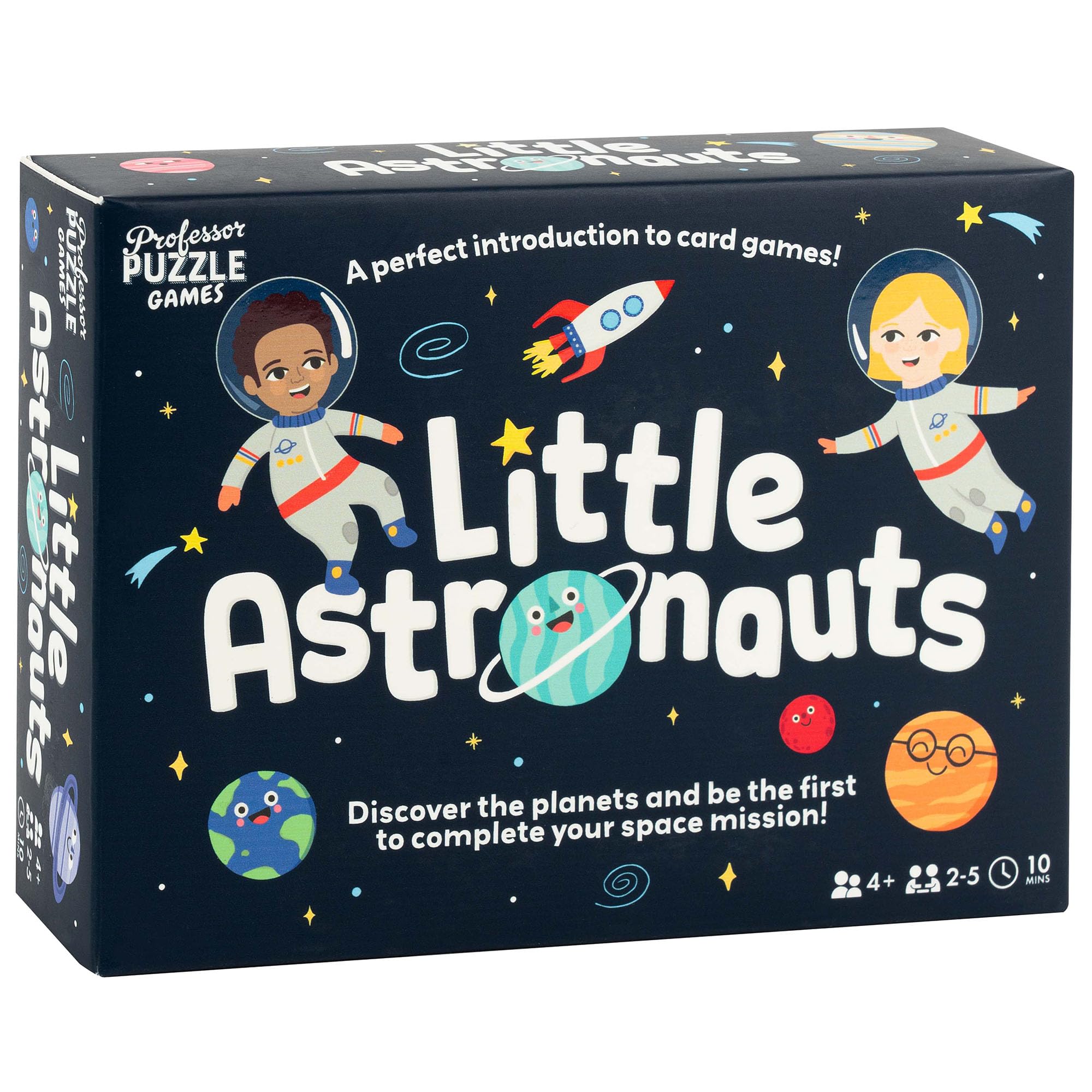 Professor Puzzle | Little Astronauts | Card Game | Ages 4+ | 2-5 Players | 10 Minutes Playing Time