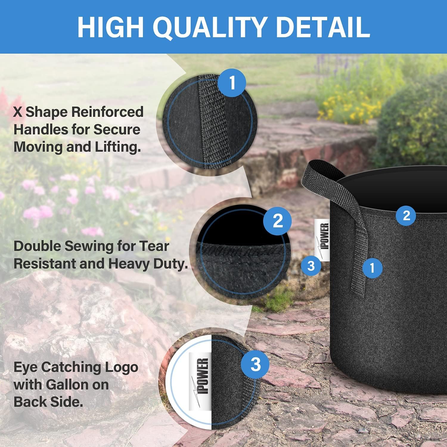 Sac De Culture En Tissu Avec Trappe De Récolte