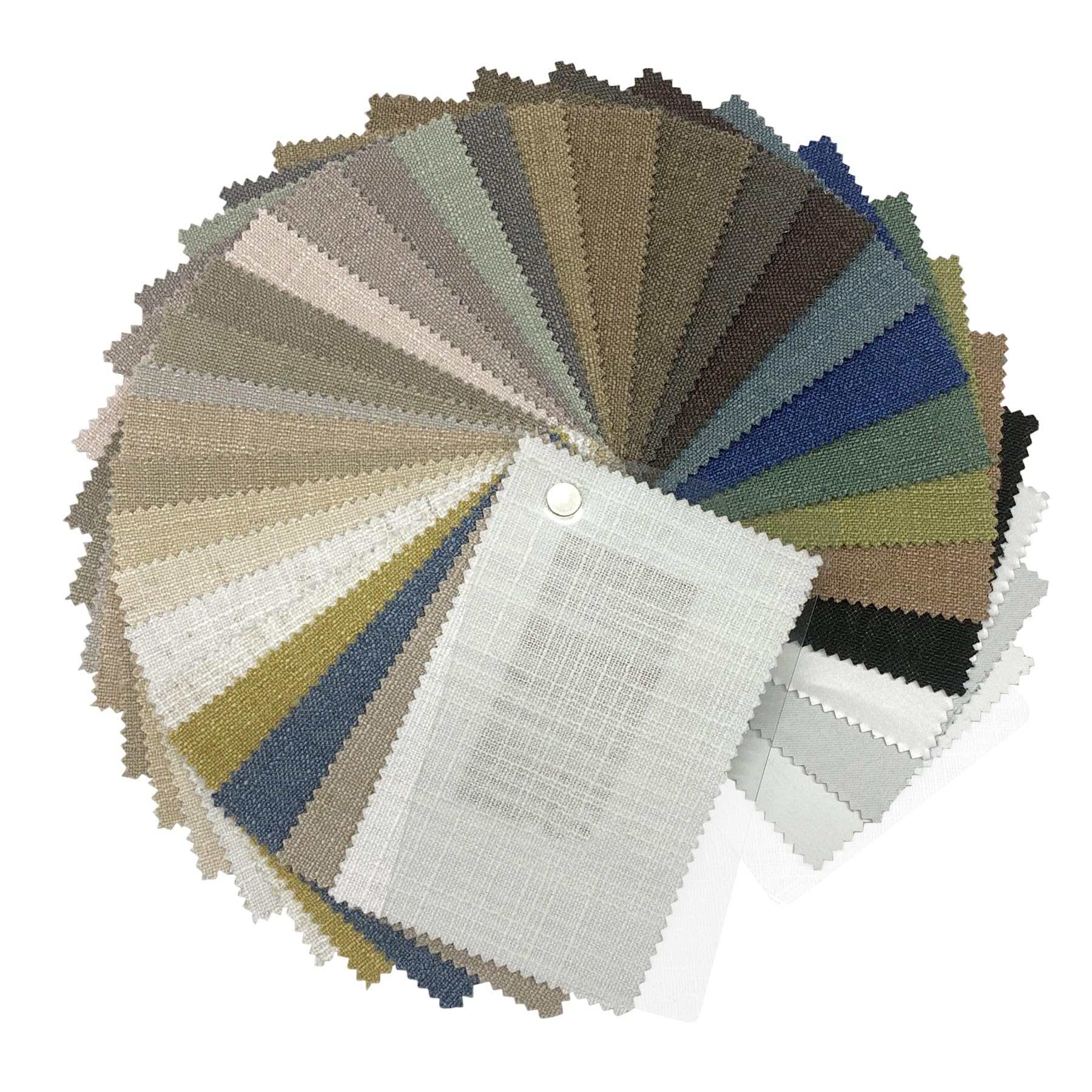 Frelement Linen Curtains Fabric Samples Fabric Swatch for Adding Lining | Size | Heading Custom-Made-Order Curtains, 29 Colors Available Included, 1 Piece