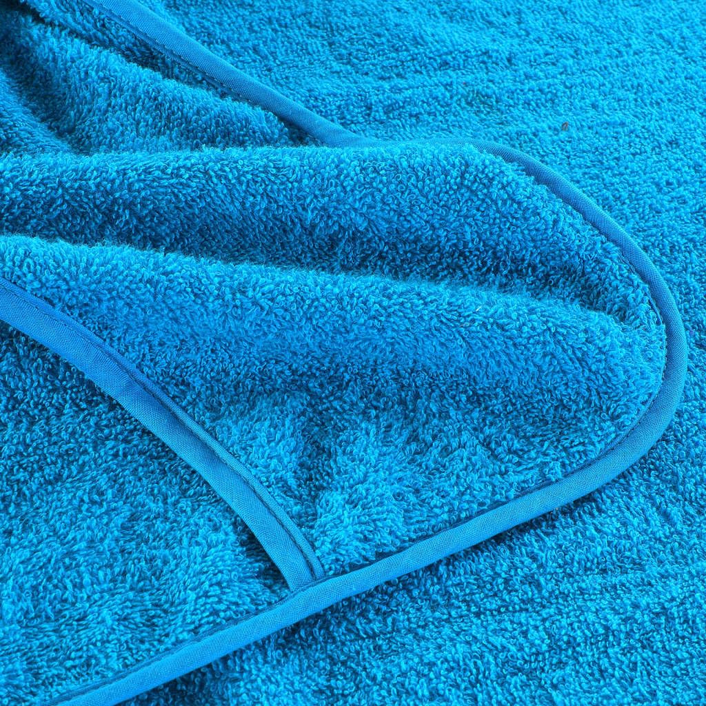 Set di 4 teli mare turchese, 60 x 135 cm, asciugamani da bagno assorbenti per piscina, vacanze, viaggi e sport, morbidi asciugamani in misto cotone