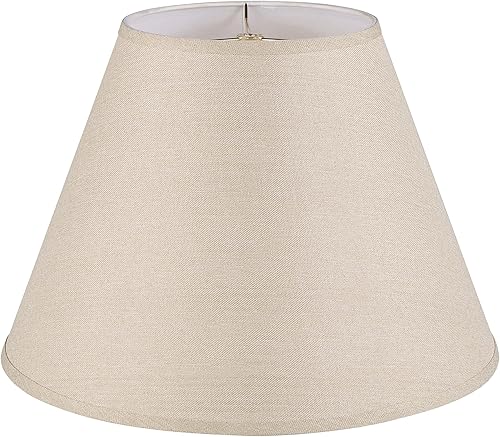 Aspen Creative 32092A - Pantalla de lámpara de construcción de araña con forma de imperio de transición en color caqui, 9 pulgadas superior x 18