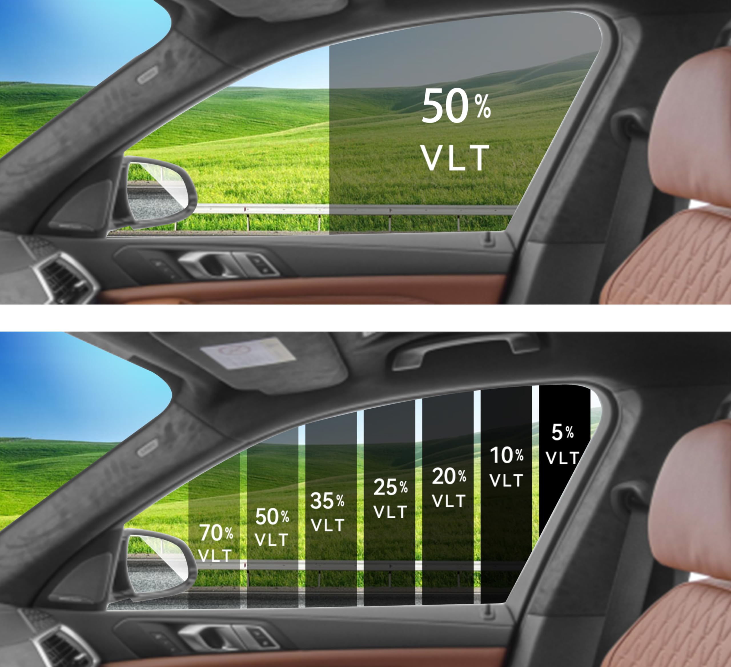 AUTOTEK Precut Windows Tint Film Back Cars Sun Blocking Protection Privacy Anti Shatter Glass 2 Ply Computer Cut Any Tint Shade for Cadillac XTS 2013-2019