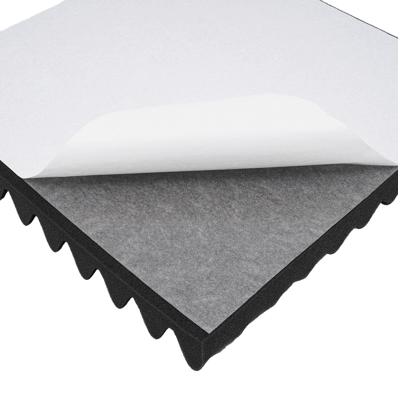 10 pannelli di fibra di poliestere ignifugo, assorbimento acustico, spessore 50 mm, isolamento acustico, parete ad alta densità, ideale per la decorazione della parete e misure acustiche (nero)