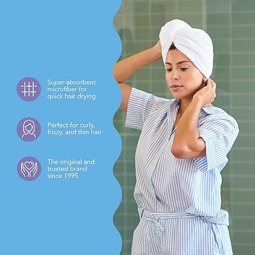 Vista 21 de Turbie Twist - Toalla de microfibra superabsorbente para el pelo (2 unidades)