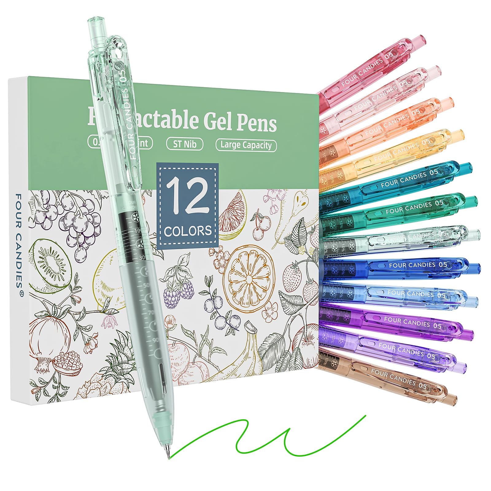 Amazon | Four Candies パステル カラージェルボールペン 0.5mm