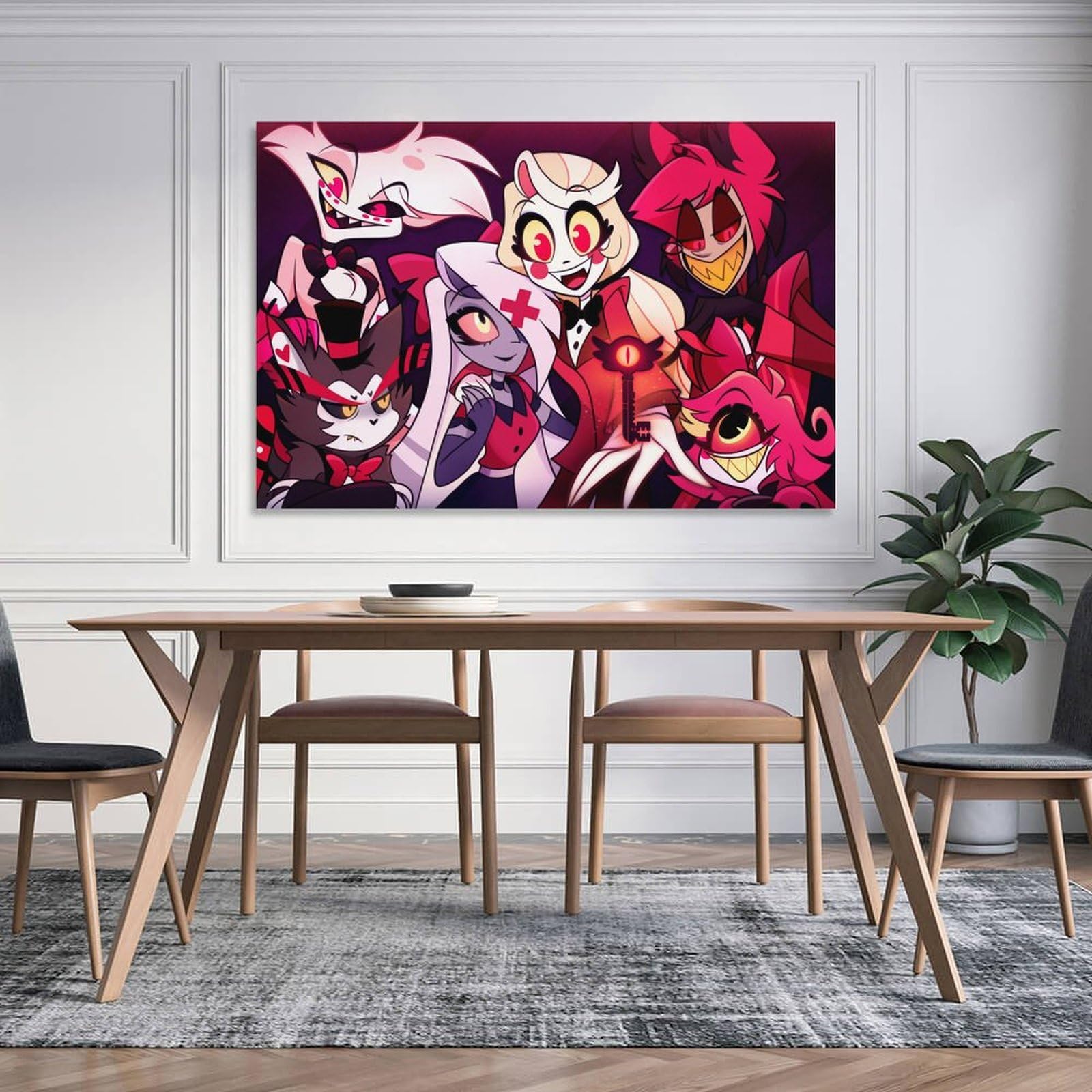 nZamo Hazbin Poster mural décoratif sur toile pour chambre d'hôtel, sans cadre, 60 x 90 cm nZamo Hazbin Poster mural décoratif sur toile pour chambre d'hôtel, sans cadre, 60 x 90 cm