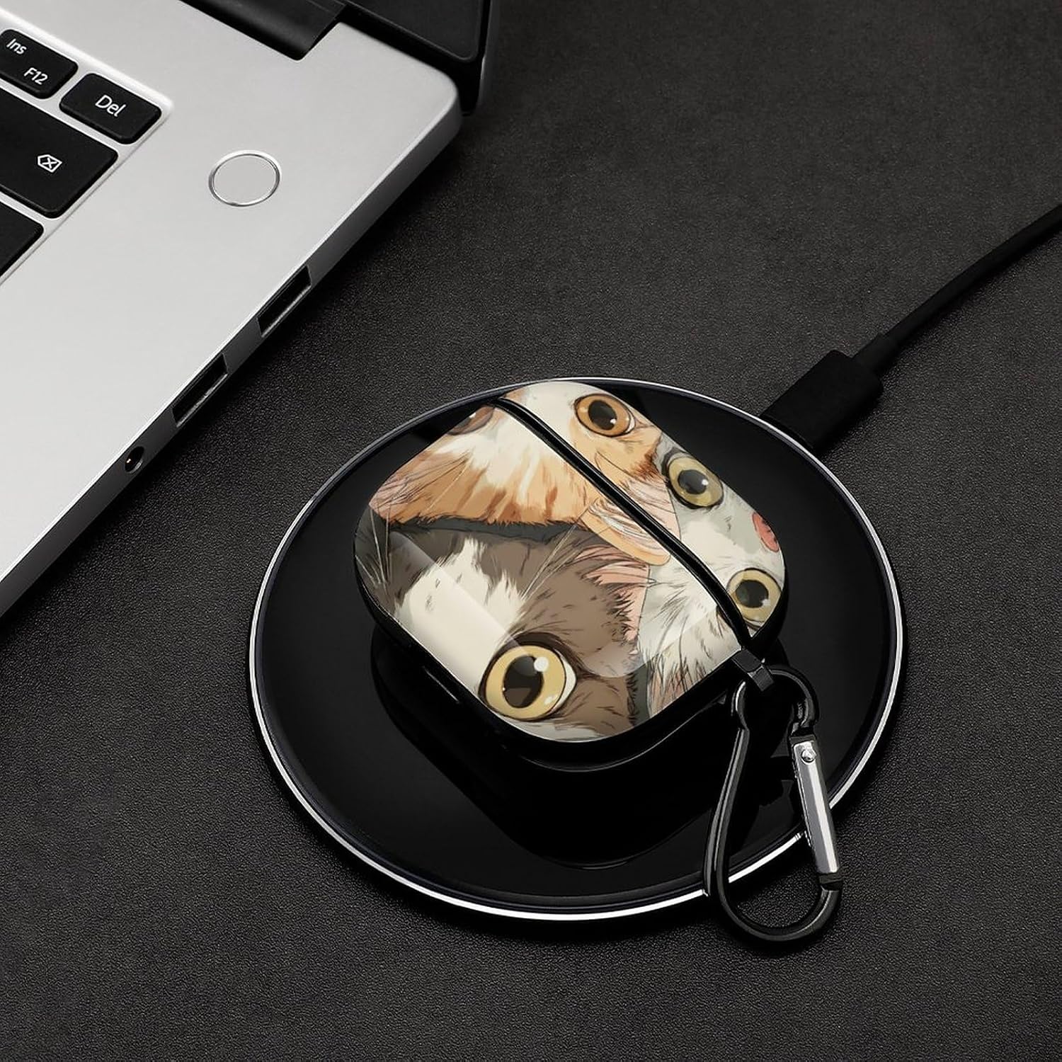Cat Looking at You Cute Earbud Case Shockproof Headphone Cases image 4