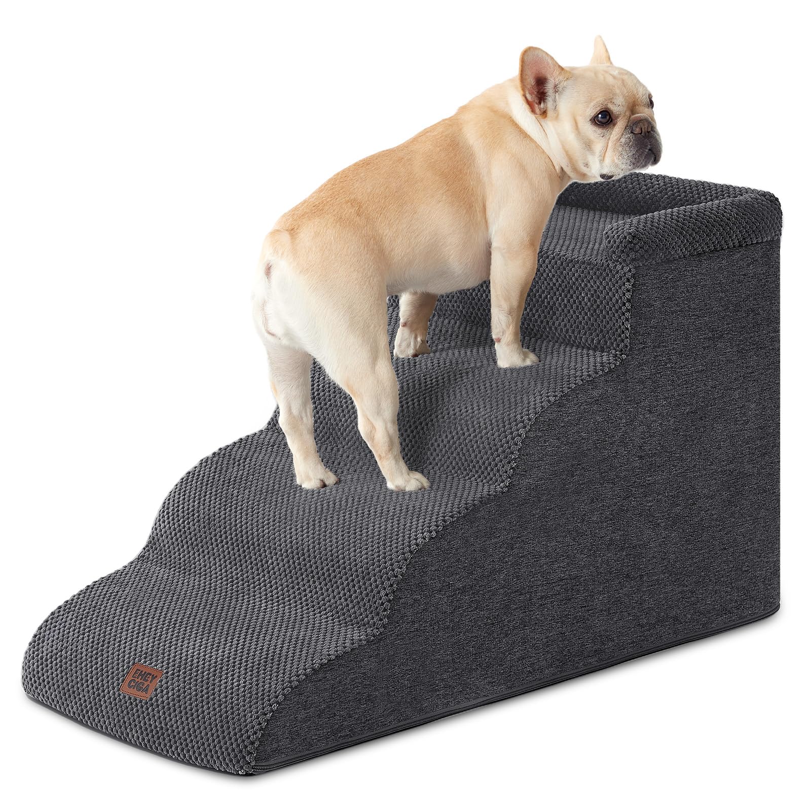 EHEYCIGA 4-Step Curved Dog Stairs