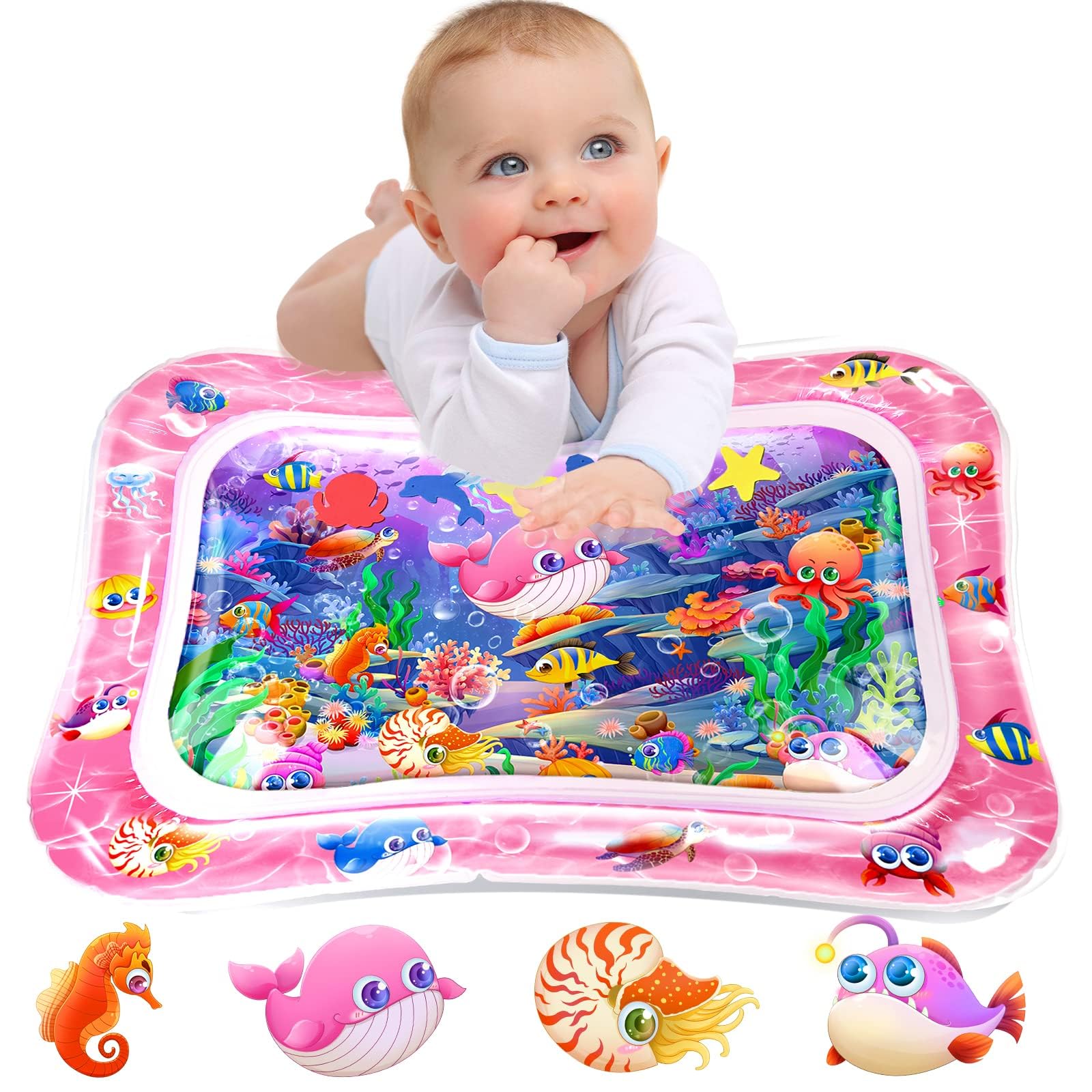Infinno Inflatable Tummy Time Water Mat, Baby Sensory Toys 3-24 Months — Amazon image 7