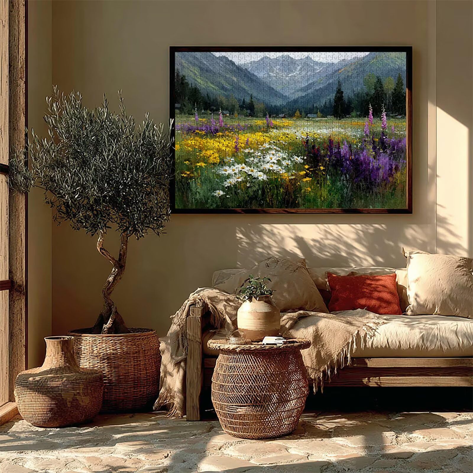 Puzzle Arte con Scatola Montagna, Paesaggio Puzzle Legno 6000 Pezzi Adulti 179x105cm, Attività di Intrattenimento ad Alta Difficoltà, DIY Classici Gioco, Jigsaw Per Tutta La Famiglia, Regalo, X-4111