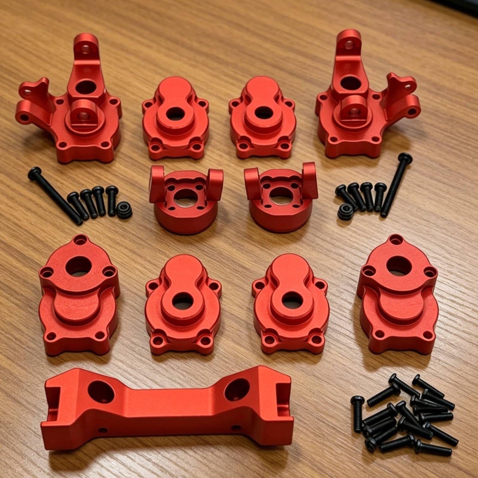 Ricambi Auto RC Set Tazza Sterzo Supporto Snodo C Tirante Struttura Metallo Lega Alluminio Compatibile YK4102 YK4103 YK6101 Adatto per Upgrade Sterzo, Argento