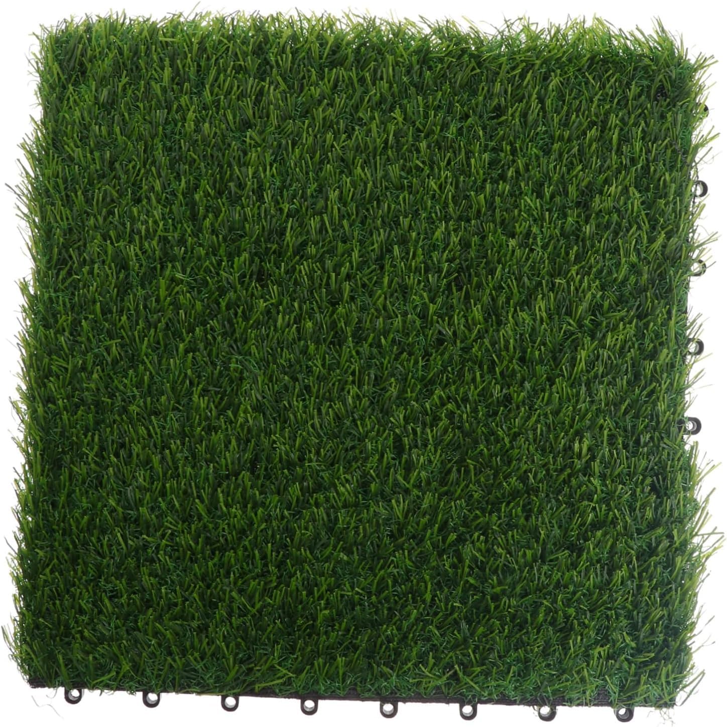 Artificial Grass Tiles Interlocking Realistic Fake Garden Turf 1 Piece (1)