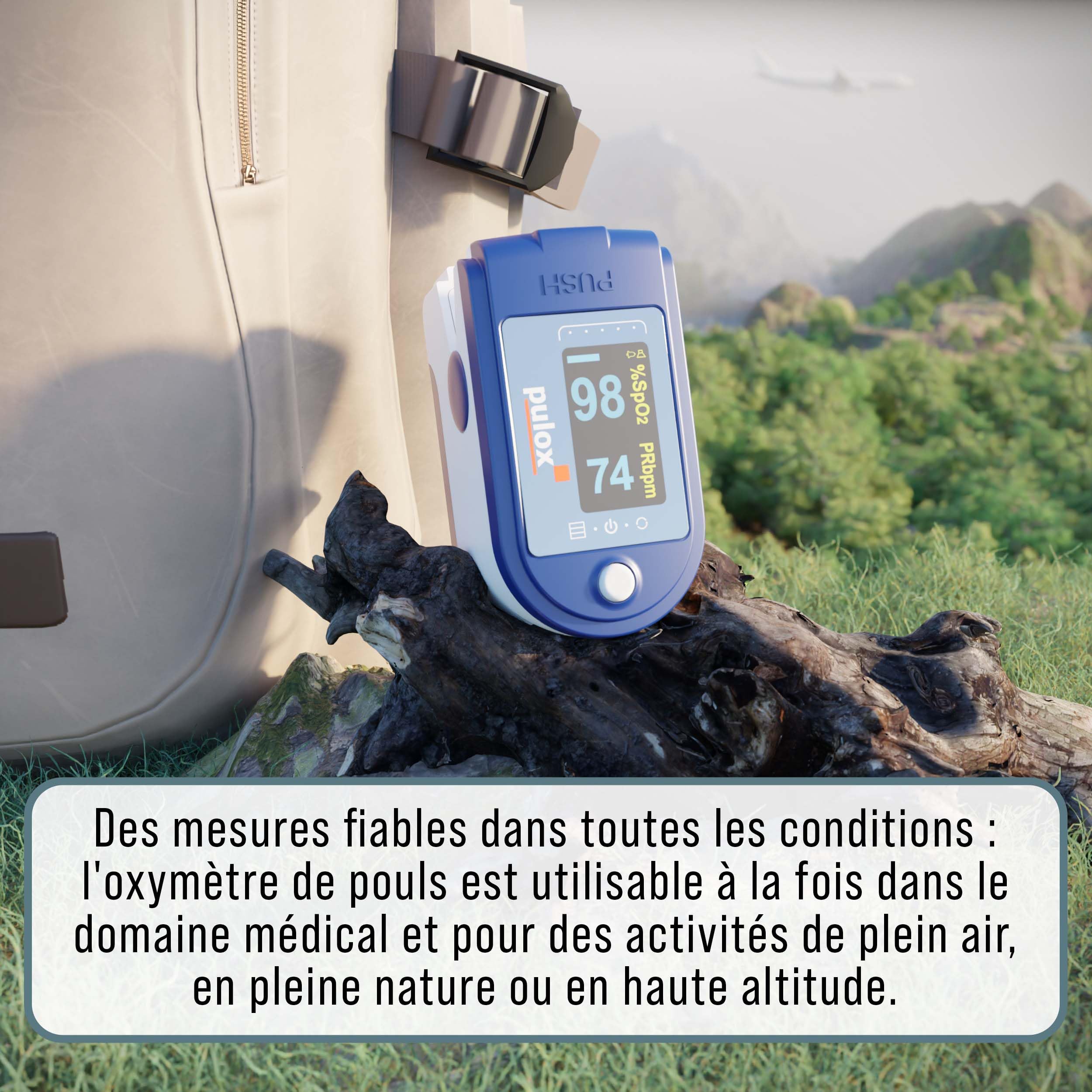 Doigt oxymètre de pouls PO-250 avec Software & Data Cable et la couleur de forme d'onde SpO2