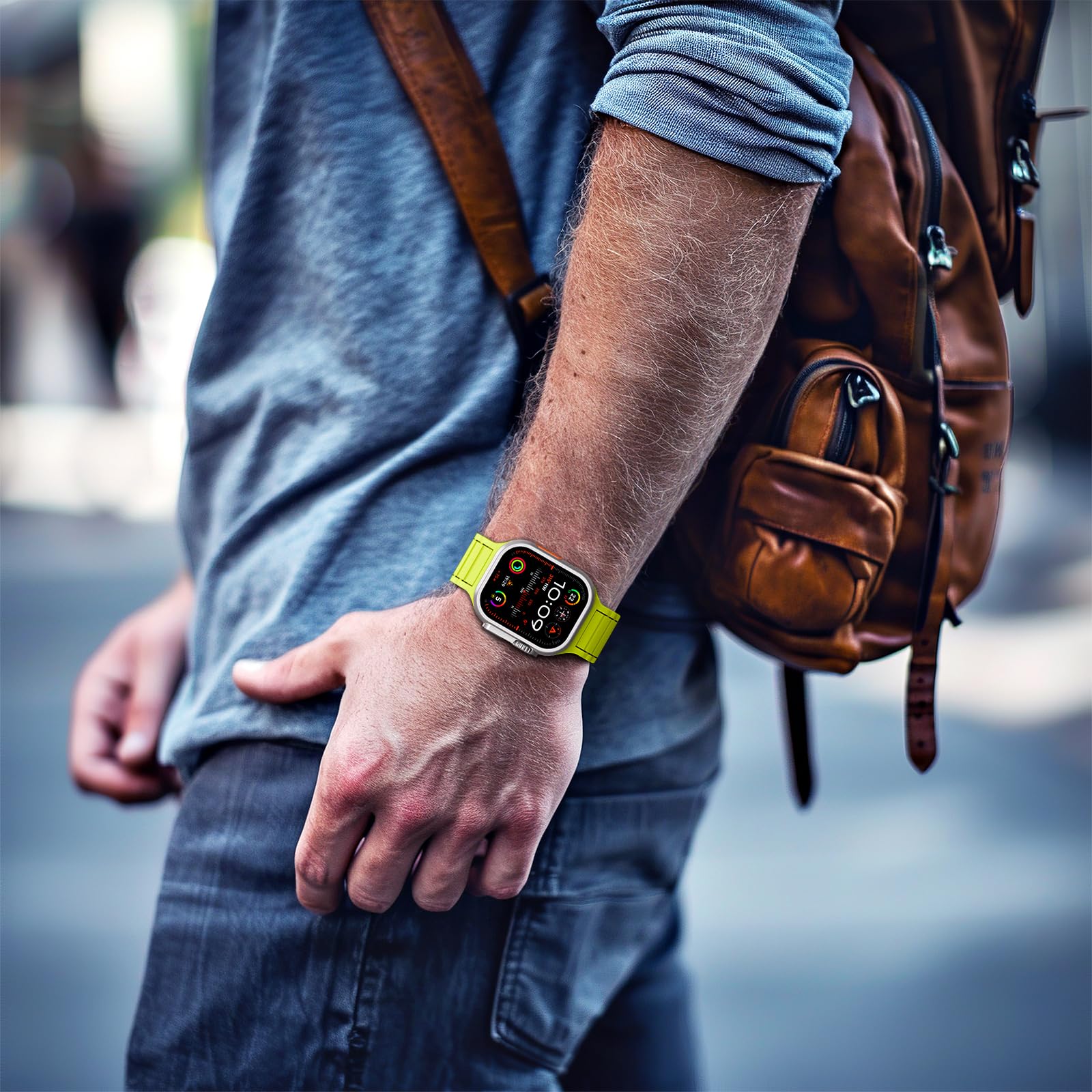 THWALK Solo Loop - Correa deportiva de silicona compatible con Apple Watch Ultra 3/2/1 de 49 mm, Series 11/10 46/42 mm, 9/8/7 45/41 mm, SE 6/5/4 44/40 mm, 3/2/1 42/38 mm