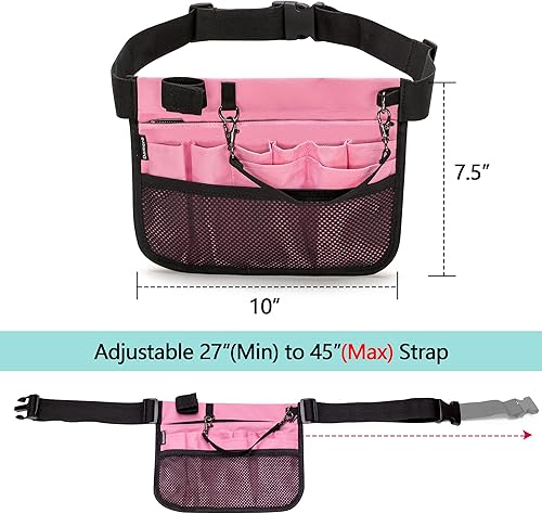 Miniatura 2 de Damero Riñonera para enfermera, cangurera para enfermera con soporte para cinta, cinturón organizador de cintura de enfermera para estetoscopios,