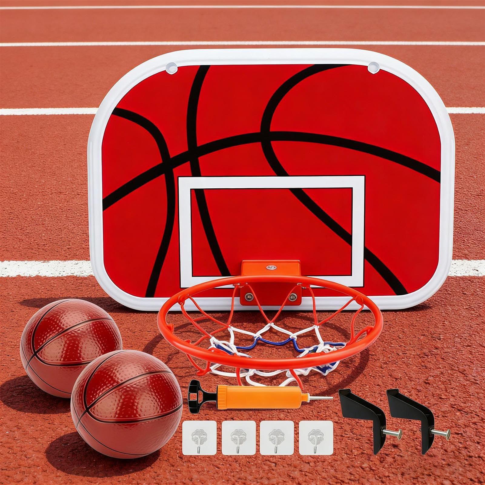 Canestro Da Basket Interno Per Bambini | Interattivo Con 2 Palloni | Set Canestro Da Basket Da Appendere Alla Porta | Per Appartamento Soggiorno Seminterrato Ragazzi Adolescenti Bambini