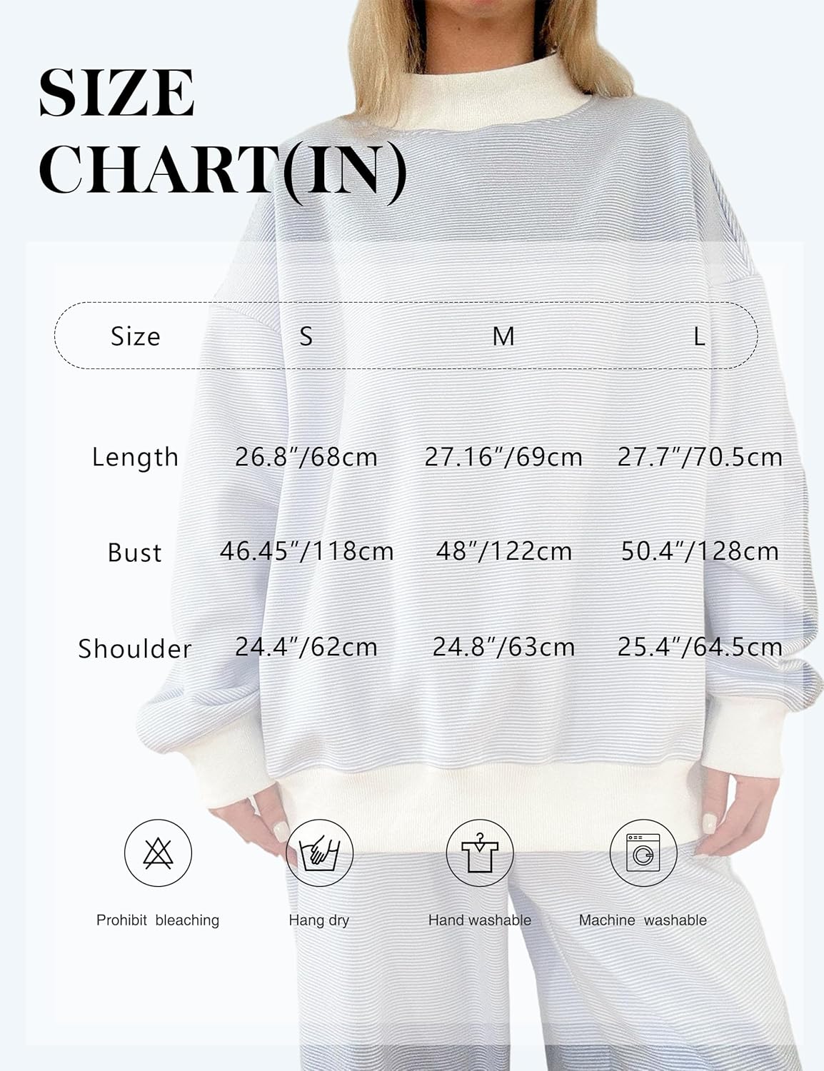 Women Oversized Mockneck Sweatshirt Striped Mock Neck Long Sleeve Pullover Sweatshirts Fall Winter Lounge Tops - Image 5