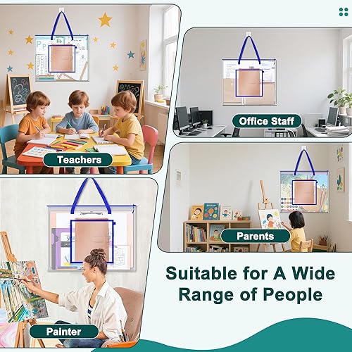 Miniatura 5 de Bolsa grande de almacenamiento para pósteres, bolsa de arte de 25 x 19 pulgadas con bolsillo para póster, alfombrillas de corte, álbum de recortes