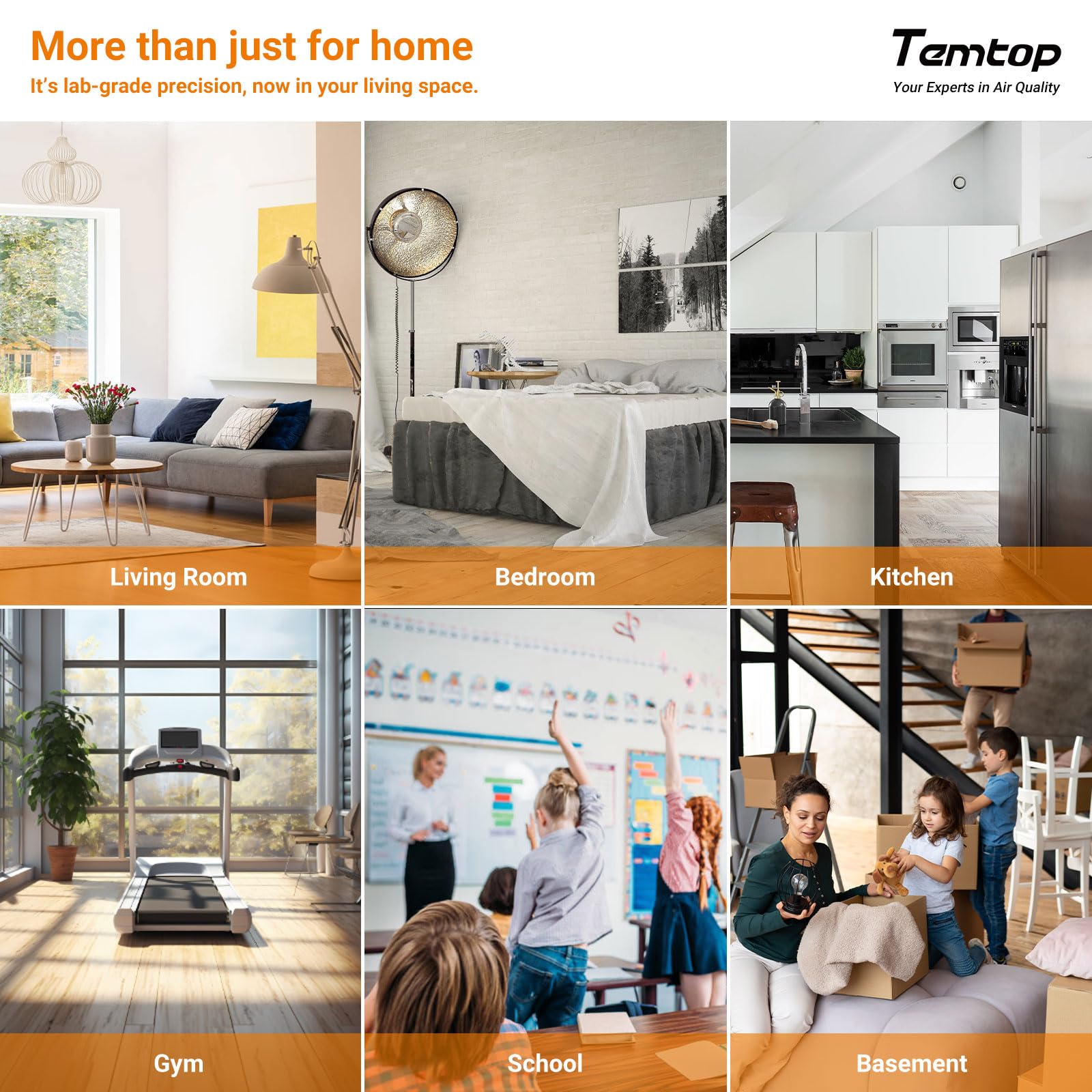 Temtop Thermomètre Hygromètre d'Intérieur Numérique T1-SE - Moniteur Température Humidité avec Affichage Heure Date Haute Précision