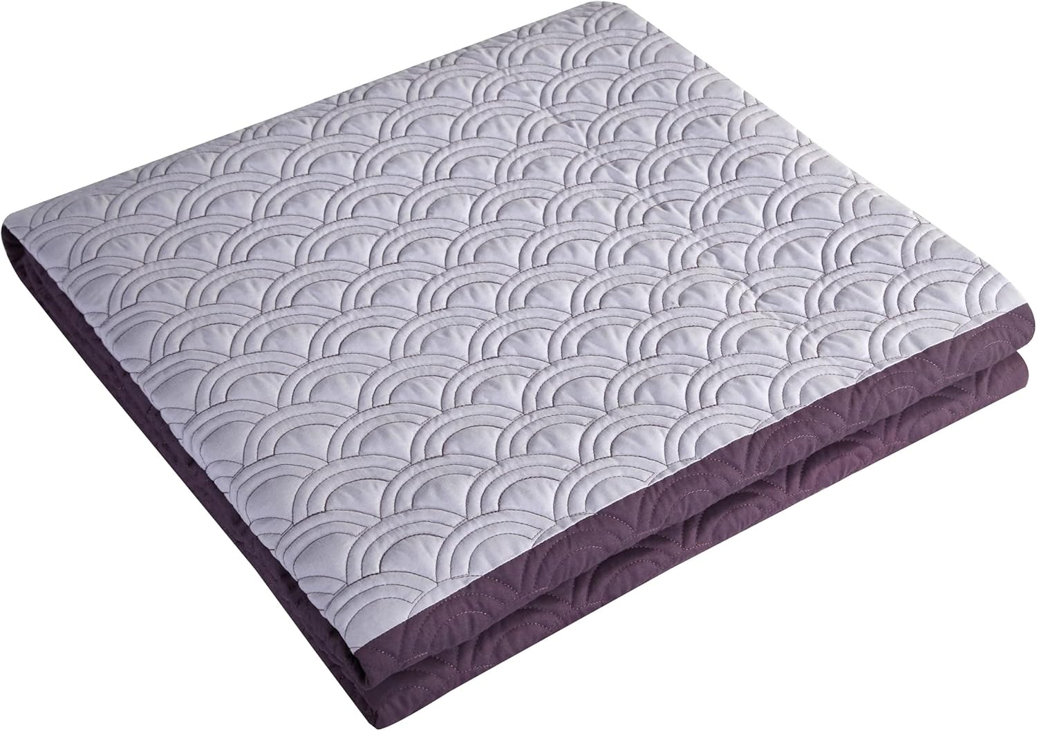 Gеt Sресіаl Prісе Chic Home 4 Piece Dominic Geometric Embroidered Quilt Set Shams and Decorative Pillows, Queen, Lavender