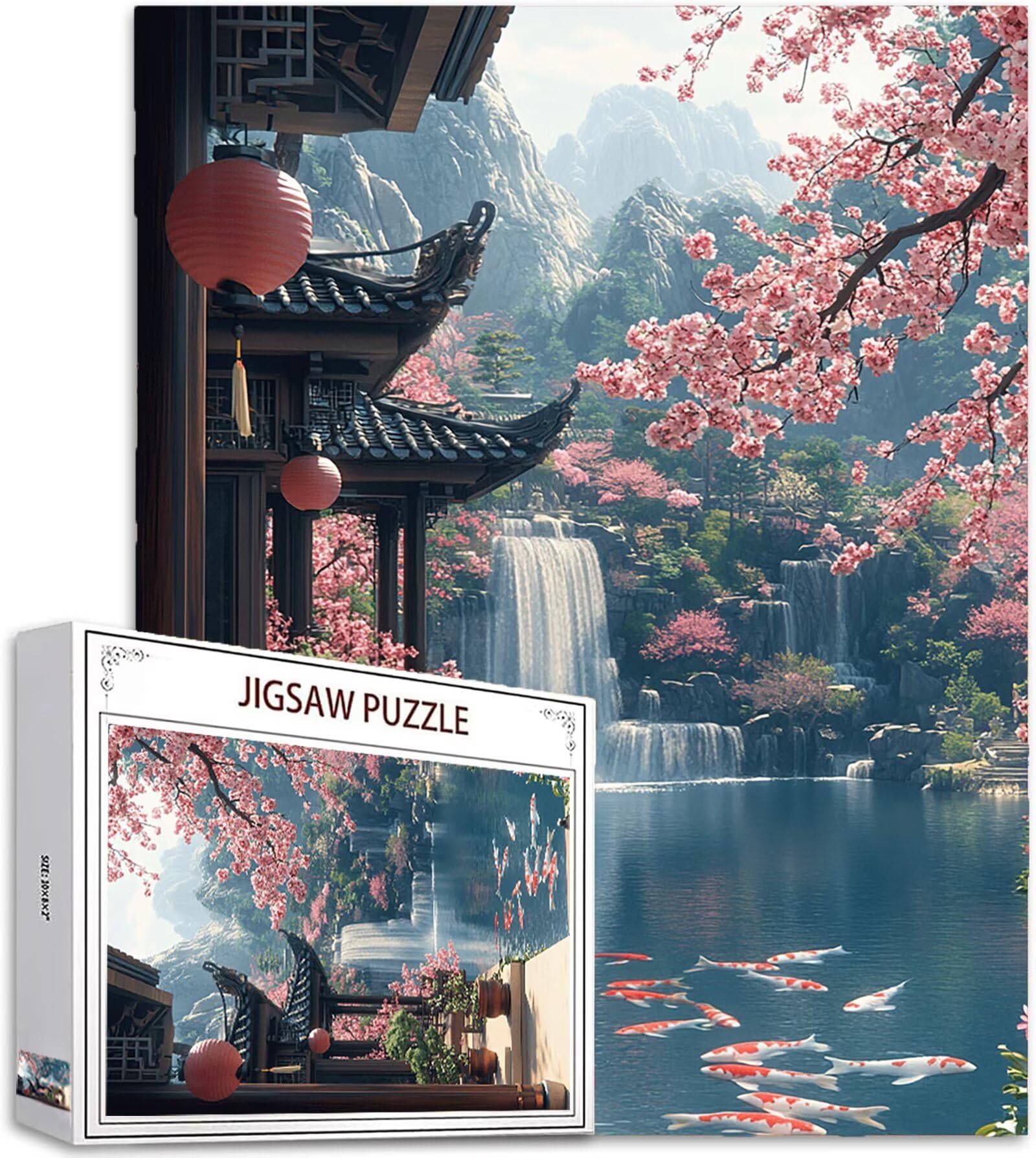 Japan Puzzle 2000 Teile Erwachsene, Groß Puzzle Landschaft Poster Design, Holz Jigsaw Kreativ Set für Erwachsene Teile mit Geschenkbox for Wanddeko Wohnzimmer, Geschenke für Männer, 100x70cm, Model830