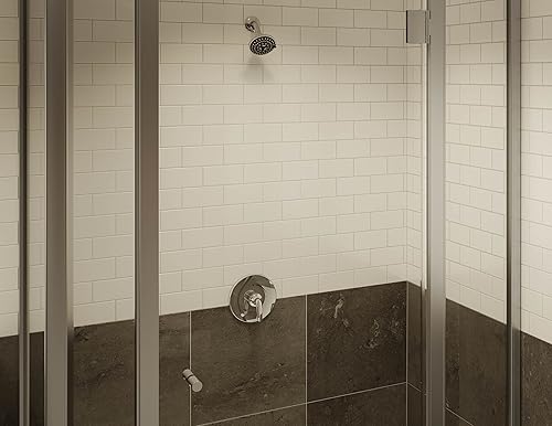 Miniatura 4 de Symmons 5501-TRM Elm 1 manija grifo de ducha embellecedor, cromo