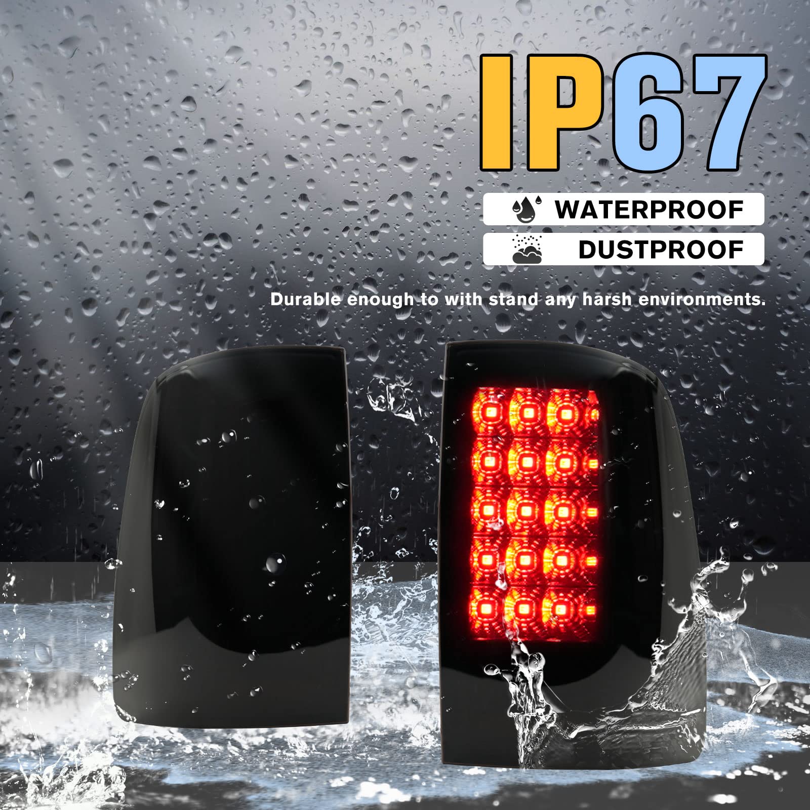 For 2009-2018 Dodge Ram 1500 10-18 Ram 2500 3500 Smoke LED Tail Lights Lamps L+R - Foto 7