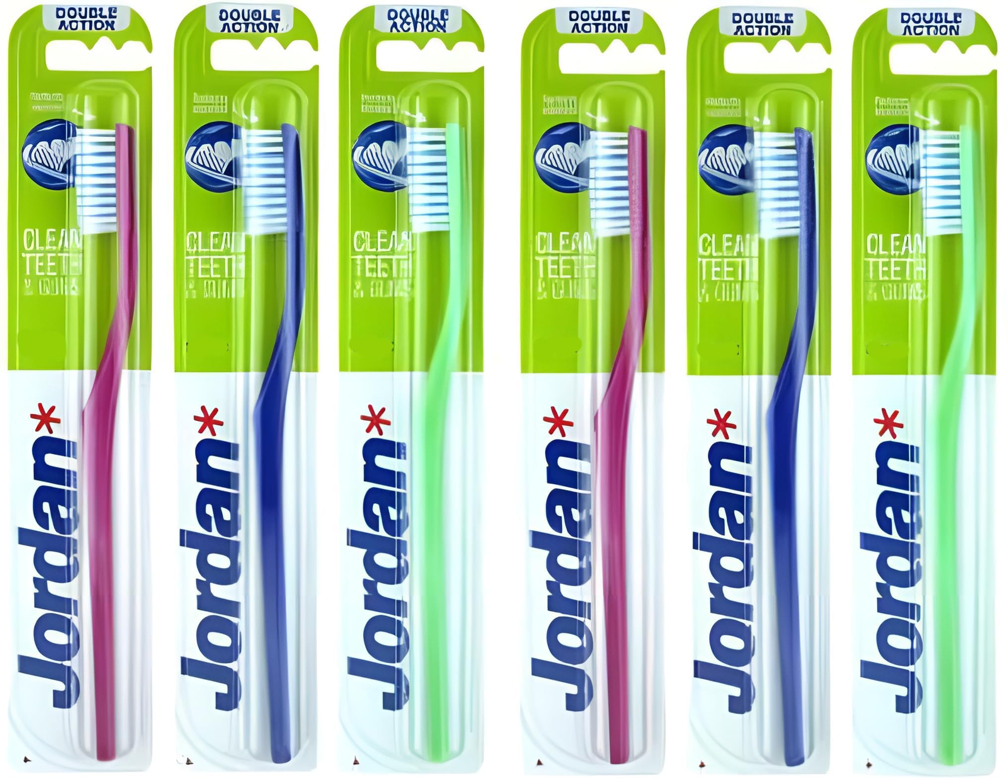 Jordan Double Action Bristles BPA Free Manual Toothbrush For Adults & Youths (Assorted colour) (Pack Of 6) (B0CZ3XFD5Y) Amazon Price History, Amazon Price Tracker