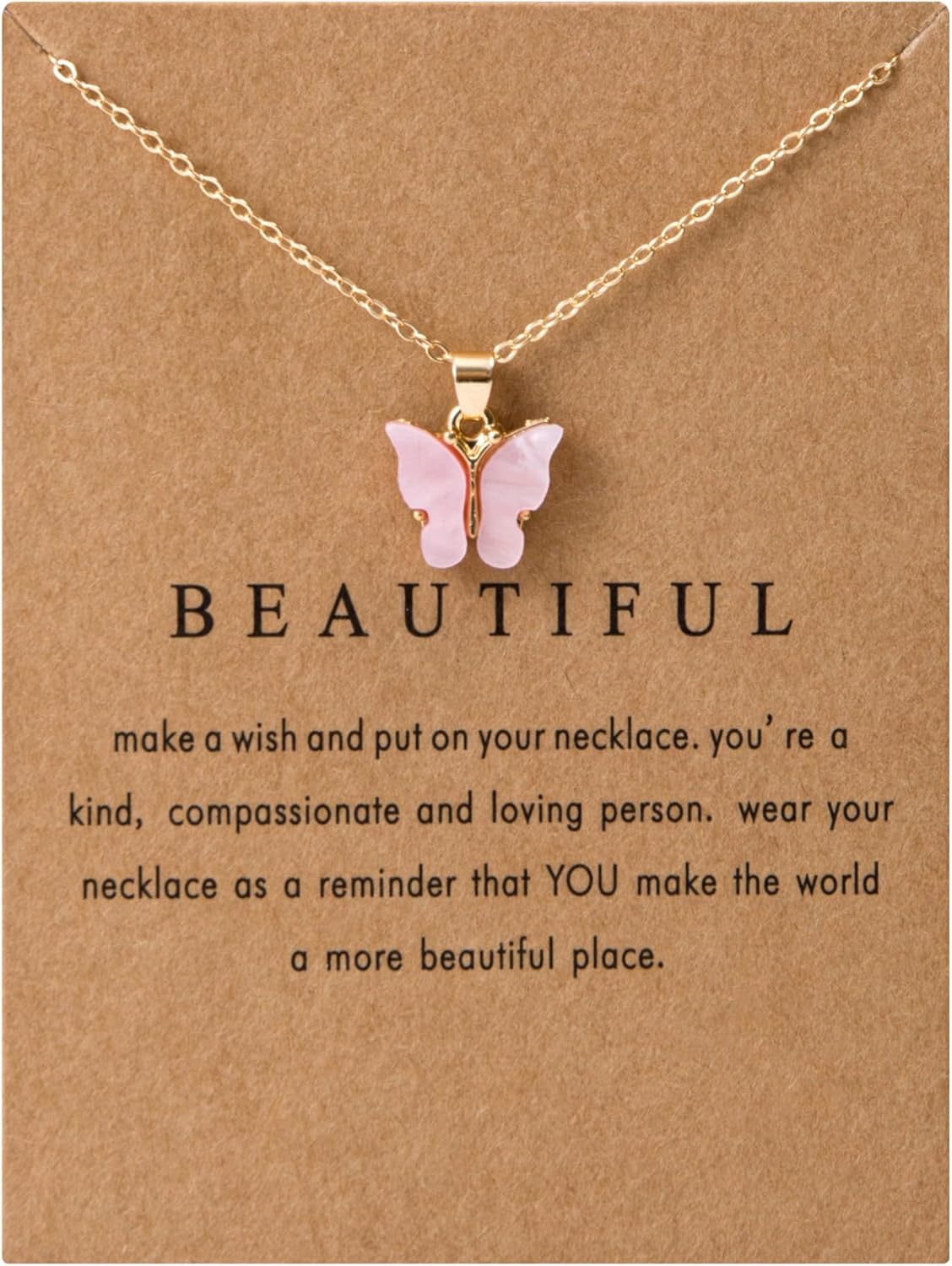 LOTSOF 18 Piece Butterfly Pendant Necklace Set, Colorful Acrylic Chain Necklaces for Women, Bohemian Jewelry Gift - Image 7