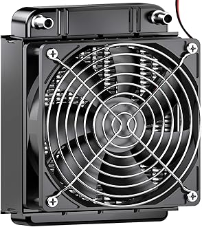 Clyxgs Water Cooling Radiator, 8 Pipe Aluminum Heat Exchanger Radiator with Fan for PC CPU Computer Water Cool System DC12V 80mm