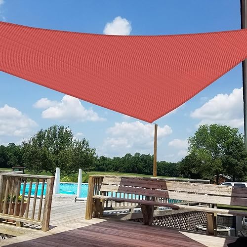 Miniatura 6 de Toldo de tela que bloquea el sol y los rayos UV dando sombra, en forma de triangulo azul y de 12 x 12 x 12 pulgadas. Para Jardín, personalizado,