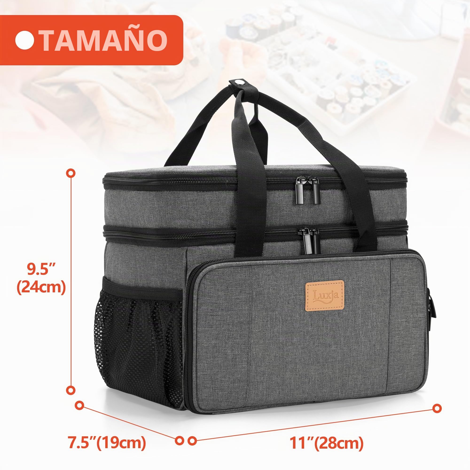 Luxja Bolsa para Costura Grande, Bolsa Organizadora de Costura con Bolsillos Variados para Suministros de Costura y Manualidades (Solo Bolsa)