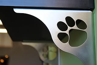 Cascade Manufacturing Dog Paw Theme Stainless Steel Shelf Bracket Brushed Finish Shelf Support Corner Brace Animal Theme